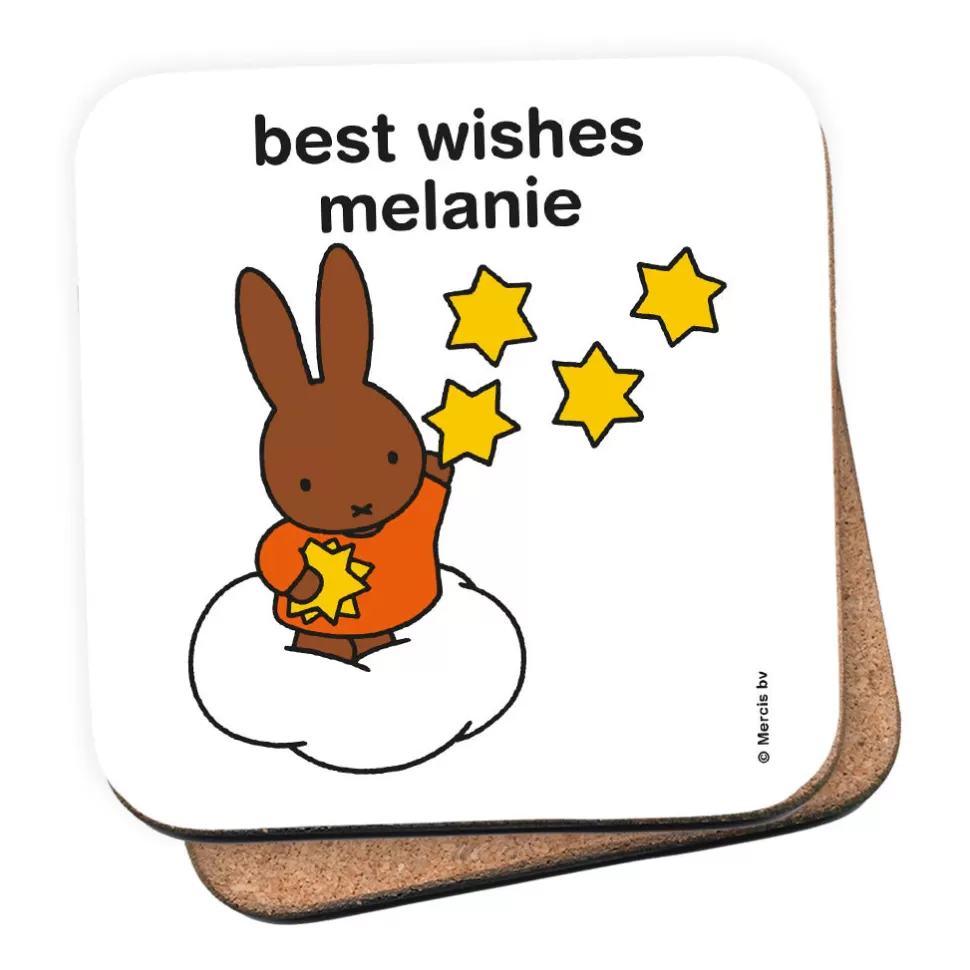 Outlet Miffy Best Wishes Melanie Personalised Coaster