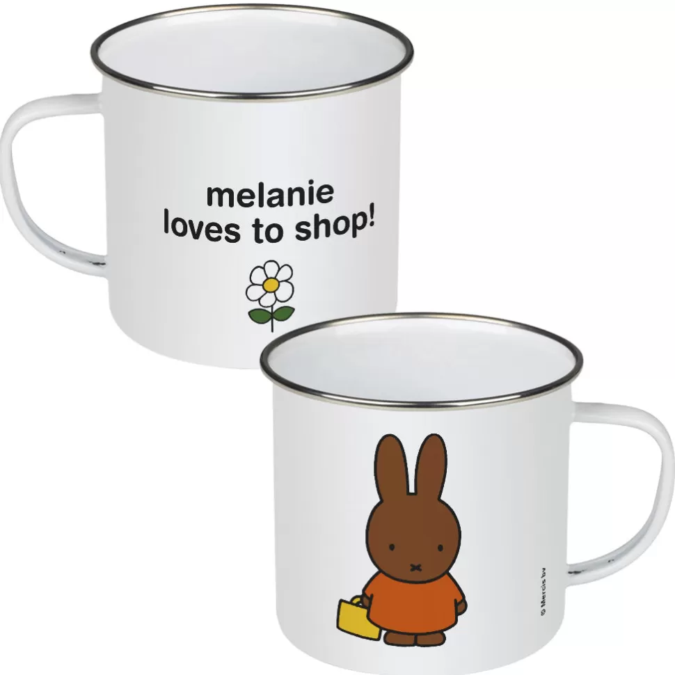 Cheap Miffy Melanie Loves To Shop! Personalised Enamel Mug