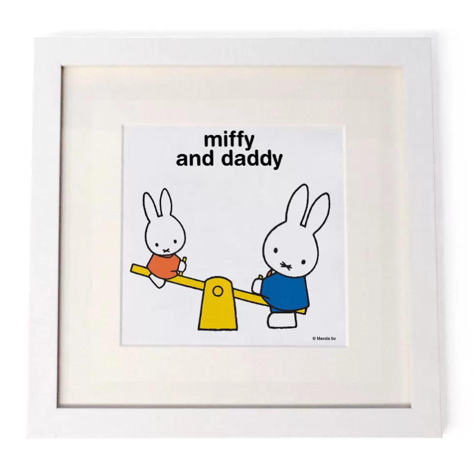 Sale Miffy And Daddy Personalised Square Print