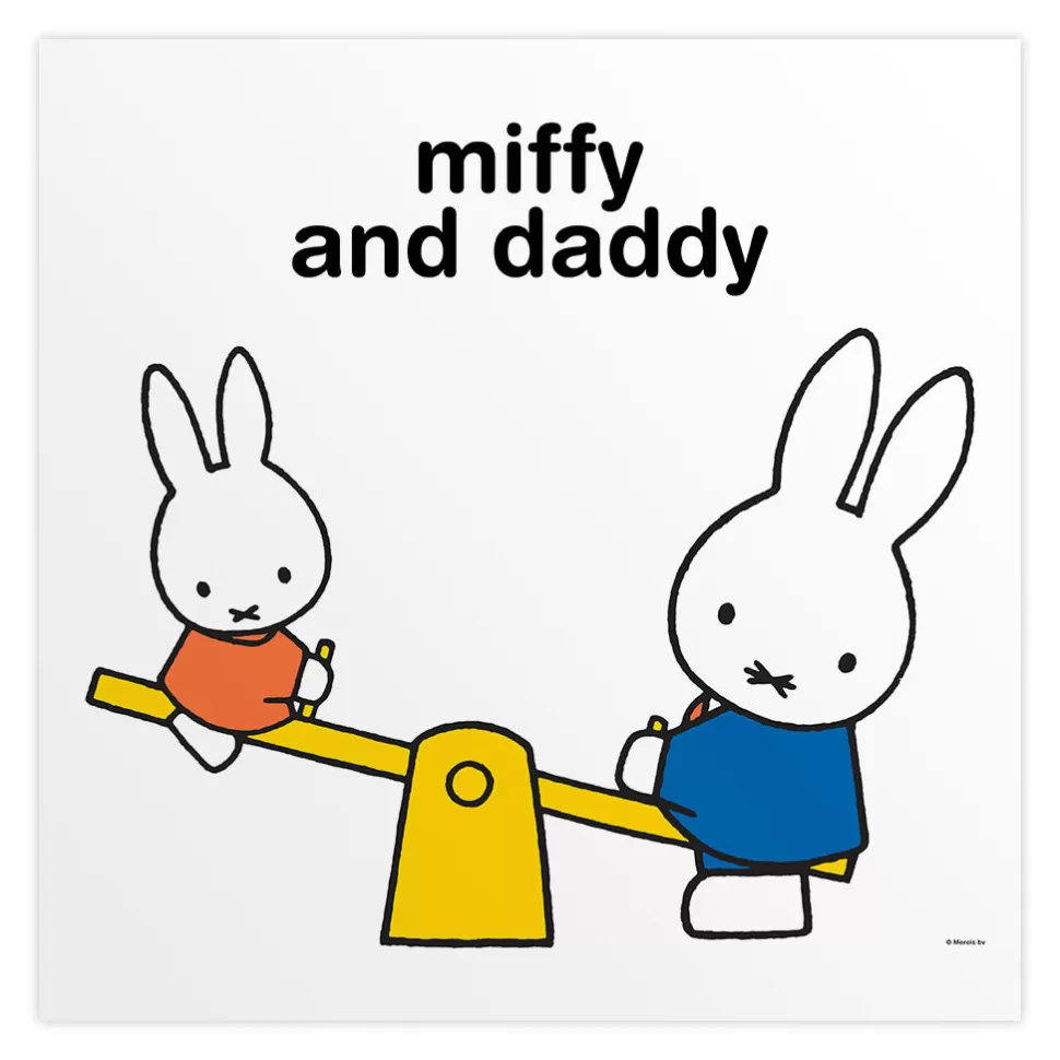 Sale Miffy And Daddy Personalised Square Print