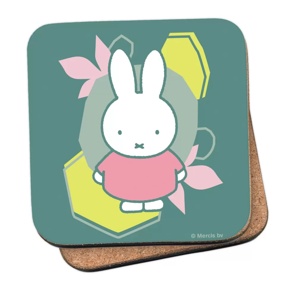 Sale Miffy Floral Expression Pink Dress Coaster