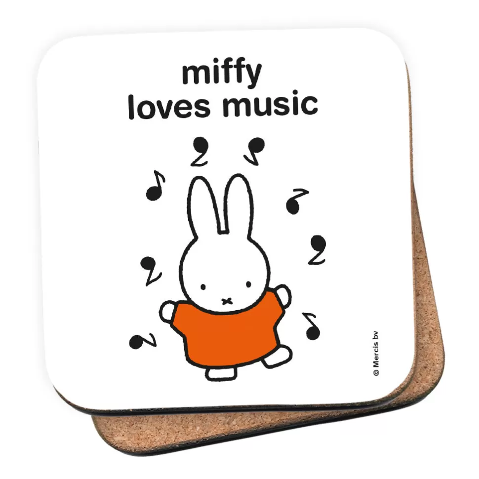 Sale Miffy Loves Music Personalised Coaster