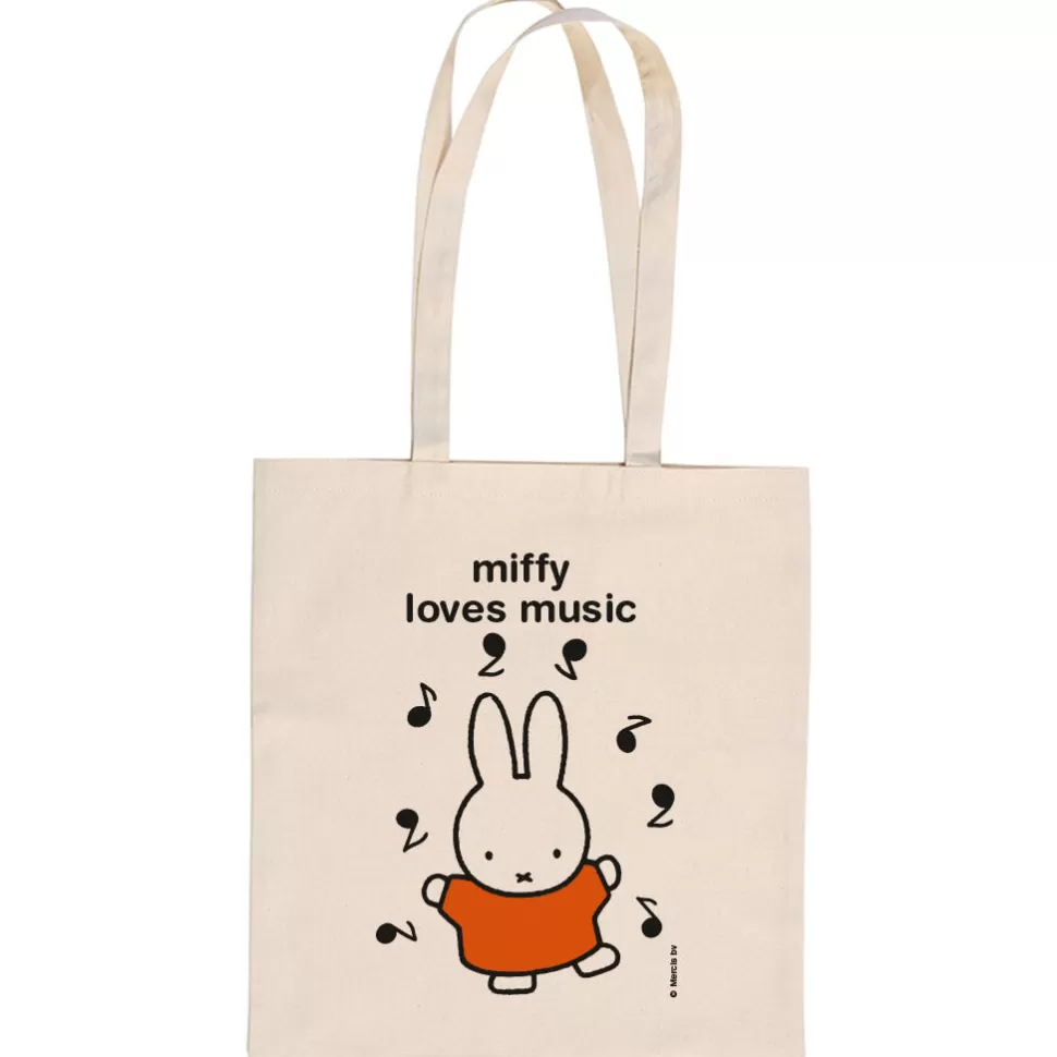 Shop Miffy Loves Music Personalised Tote Bag