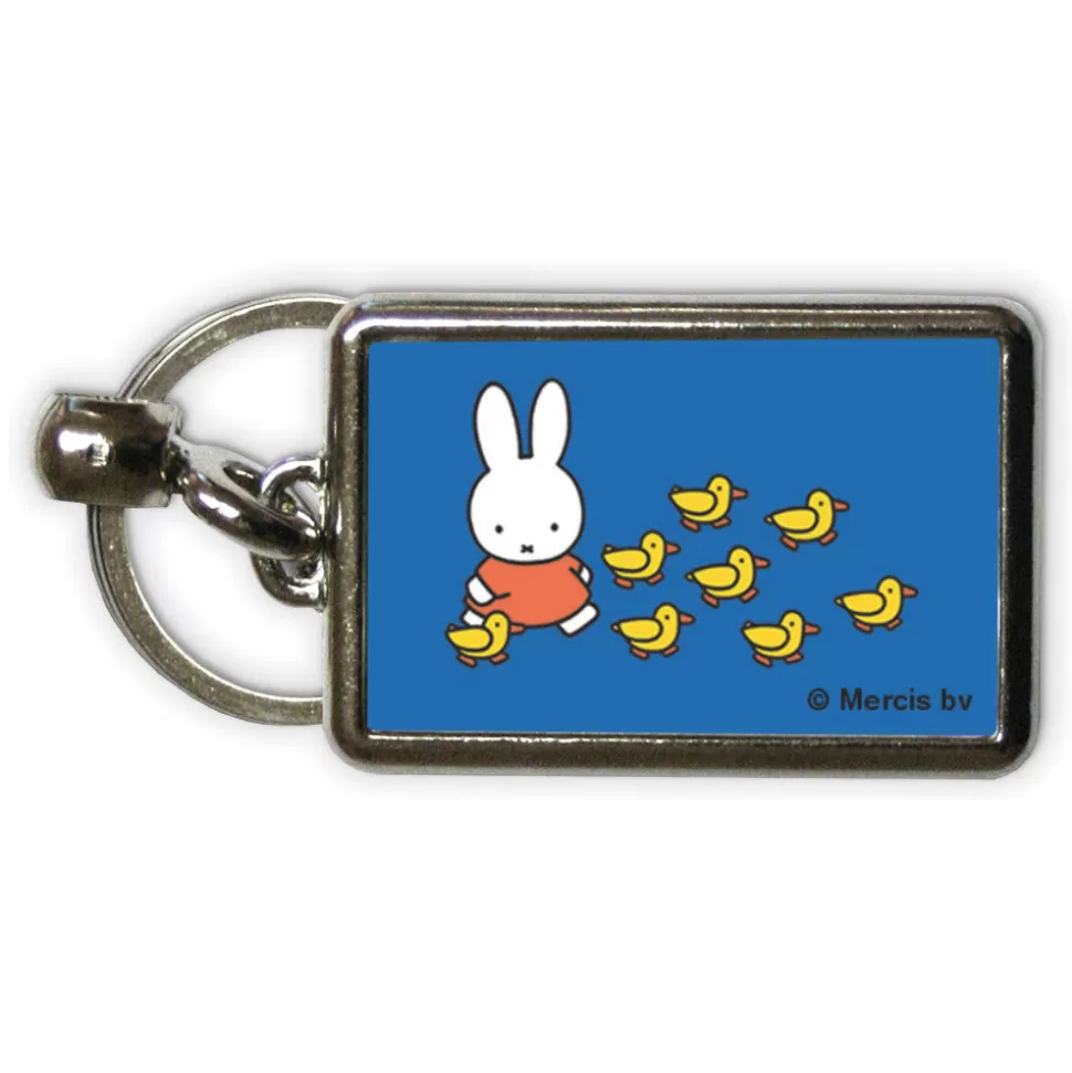 Clearance Miffy Walking With Ducks Metal Keyring